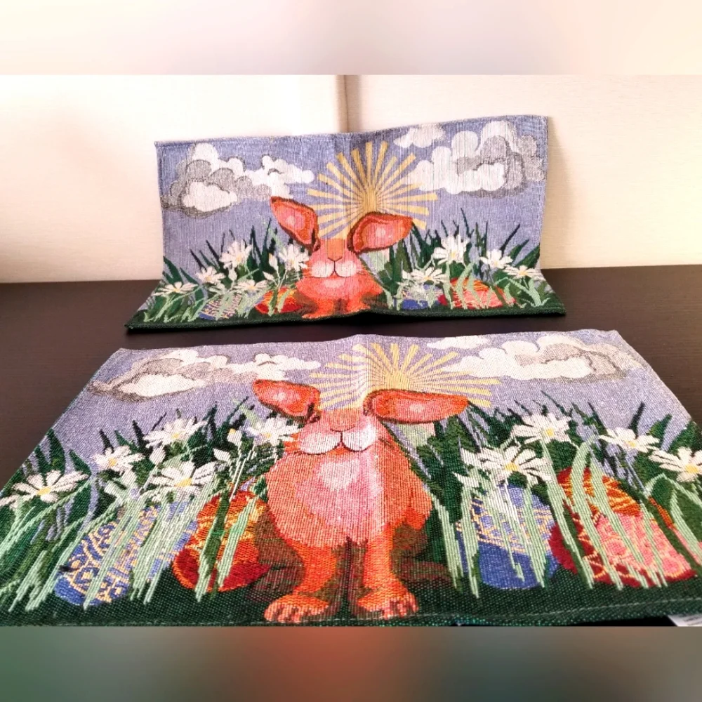 - New Handcrafted Bunny Tablemats, set of 2